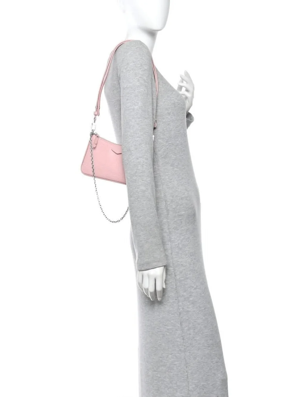 LOUIS VUITTON Epi Easy Pouch On Strap/Shoulder Bag Pink